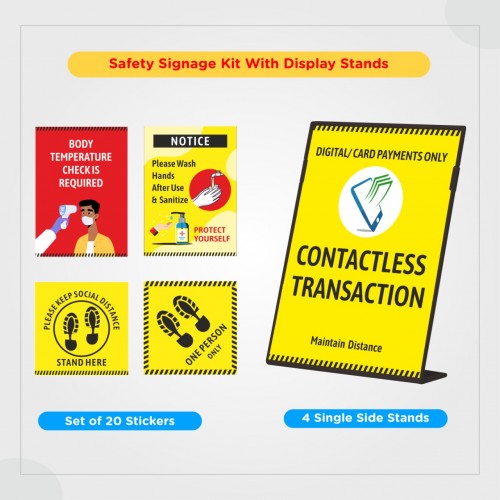 Safety Signage Kit - With Single Side Stand